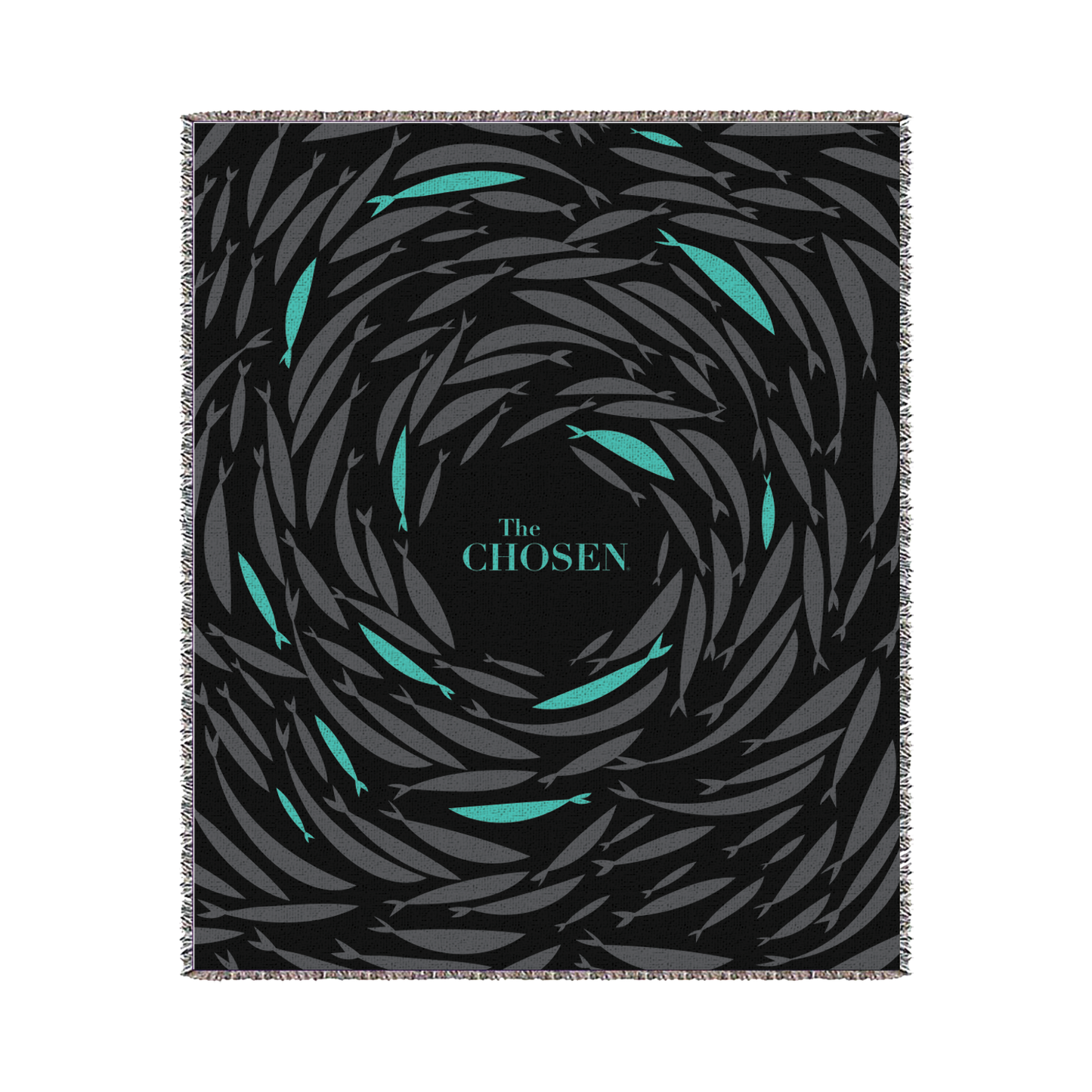 Against the Current - Teal Fish Blanket
