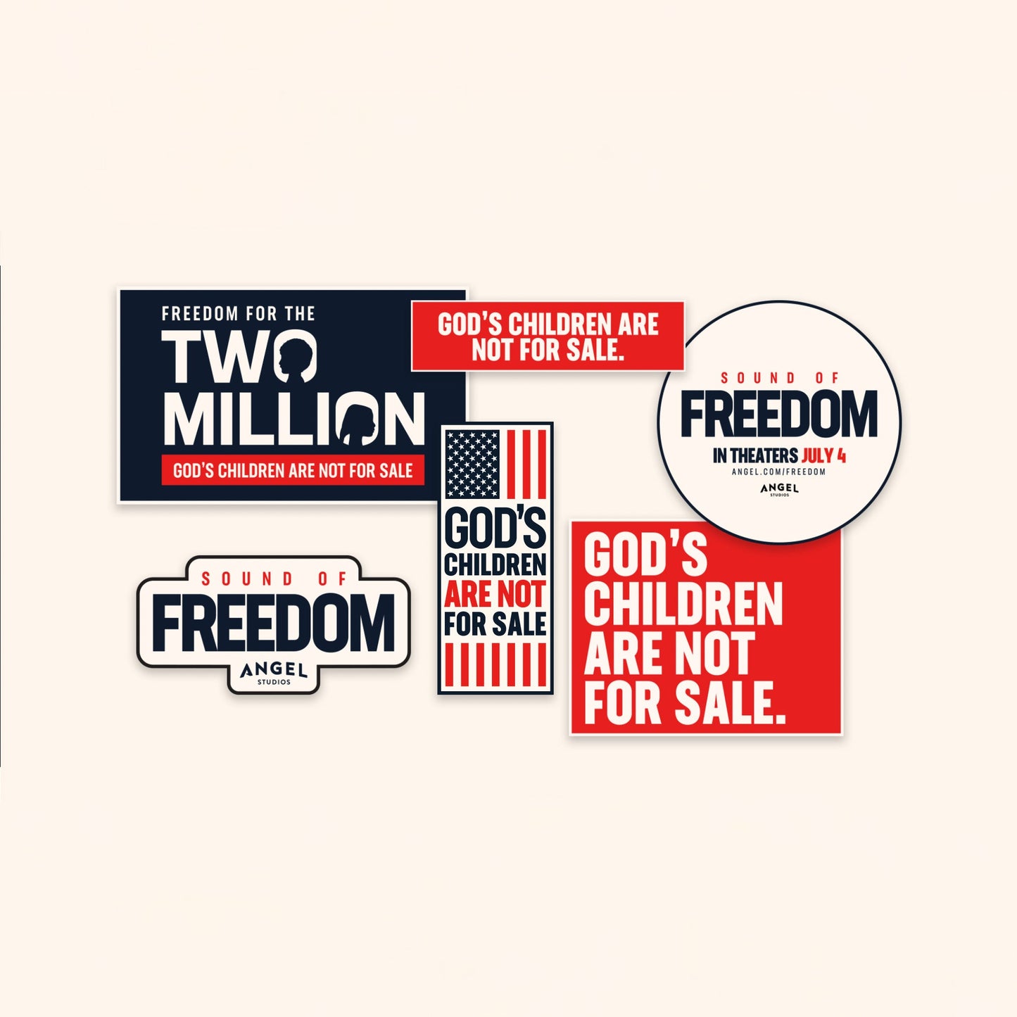 Sound of Freedom Sticker Set