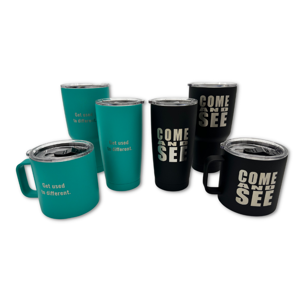 Stainless Steel Teal & Black Tumblers 6-Piece Bundle