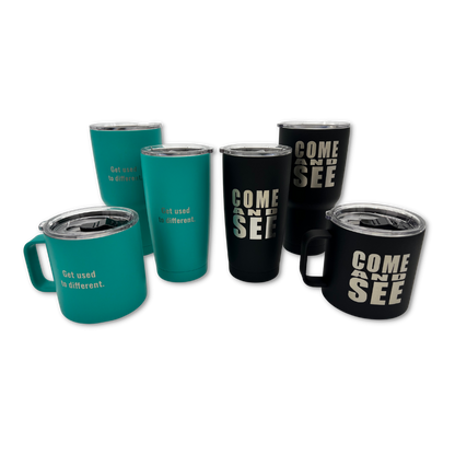 Stainless Steel Teal & Black Tumblers 6-Piece Bundle