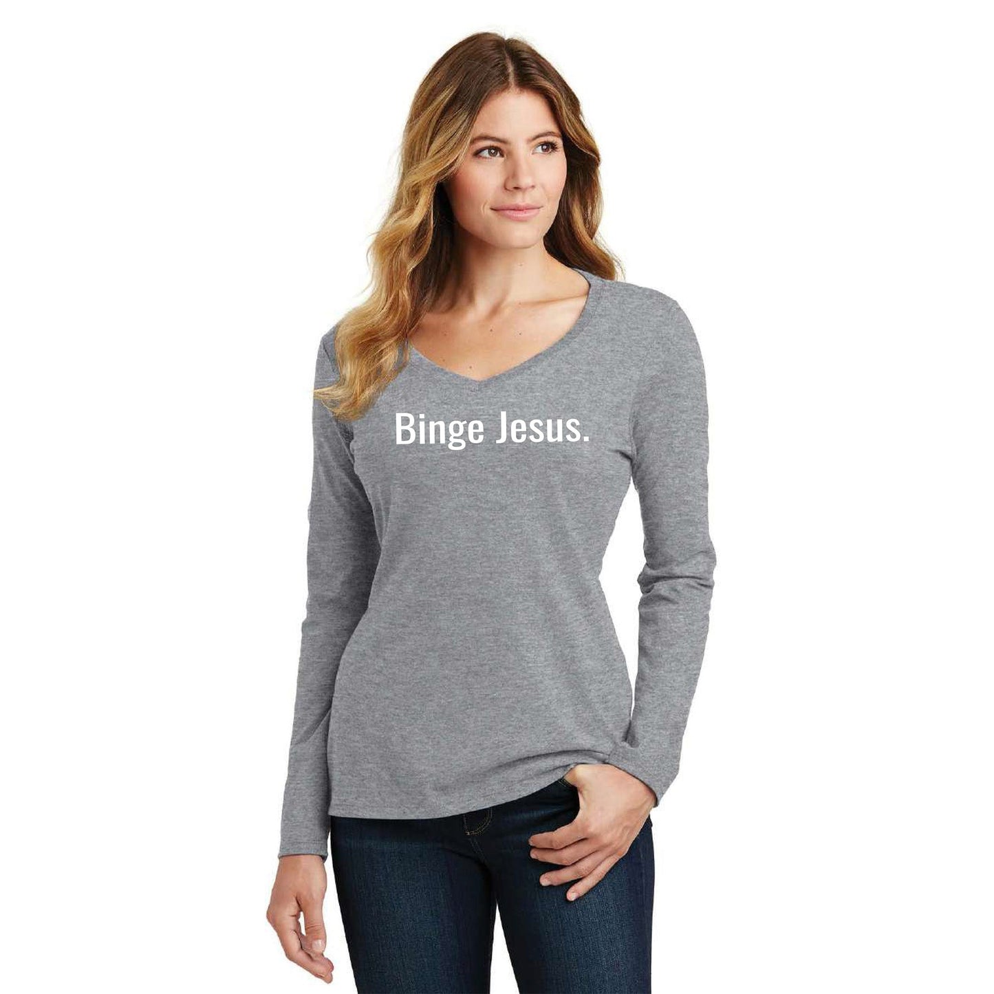 "Binge Jesus" Chosen long sleeve shirt