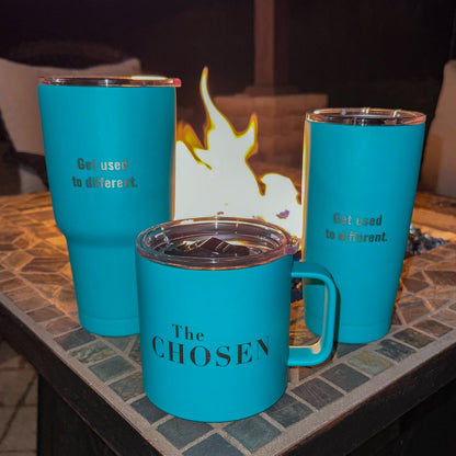 "Get Used to Different" Stainless Steel Teal Tumbler or Mug