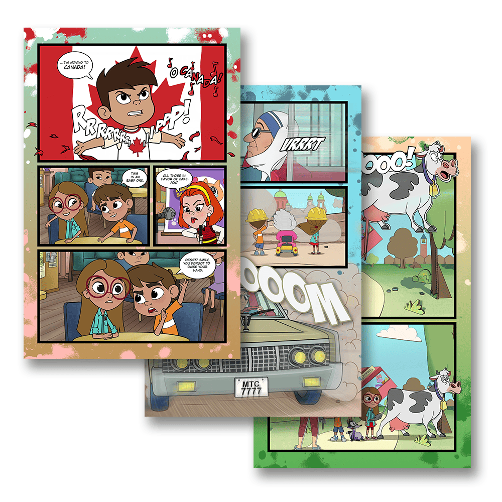 S1 E7 · Cakes, Pies & Flat Earth Guys · Graphic Novel