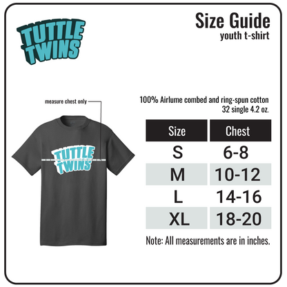 Tuttle Twins Logo T-Shirt 100% Cotton - Clearance Item