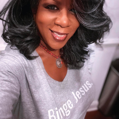 "Binge Jesus" Chosen long sleeve shirt