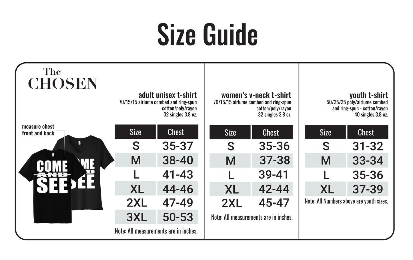 "Come And See" Chosen T-Shirt (Limited Edition)