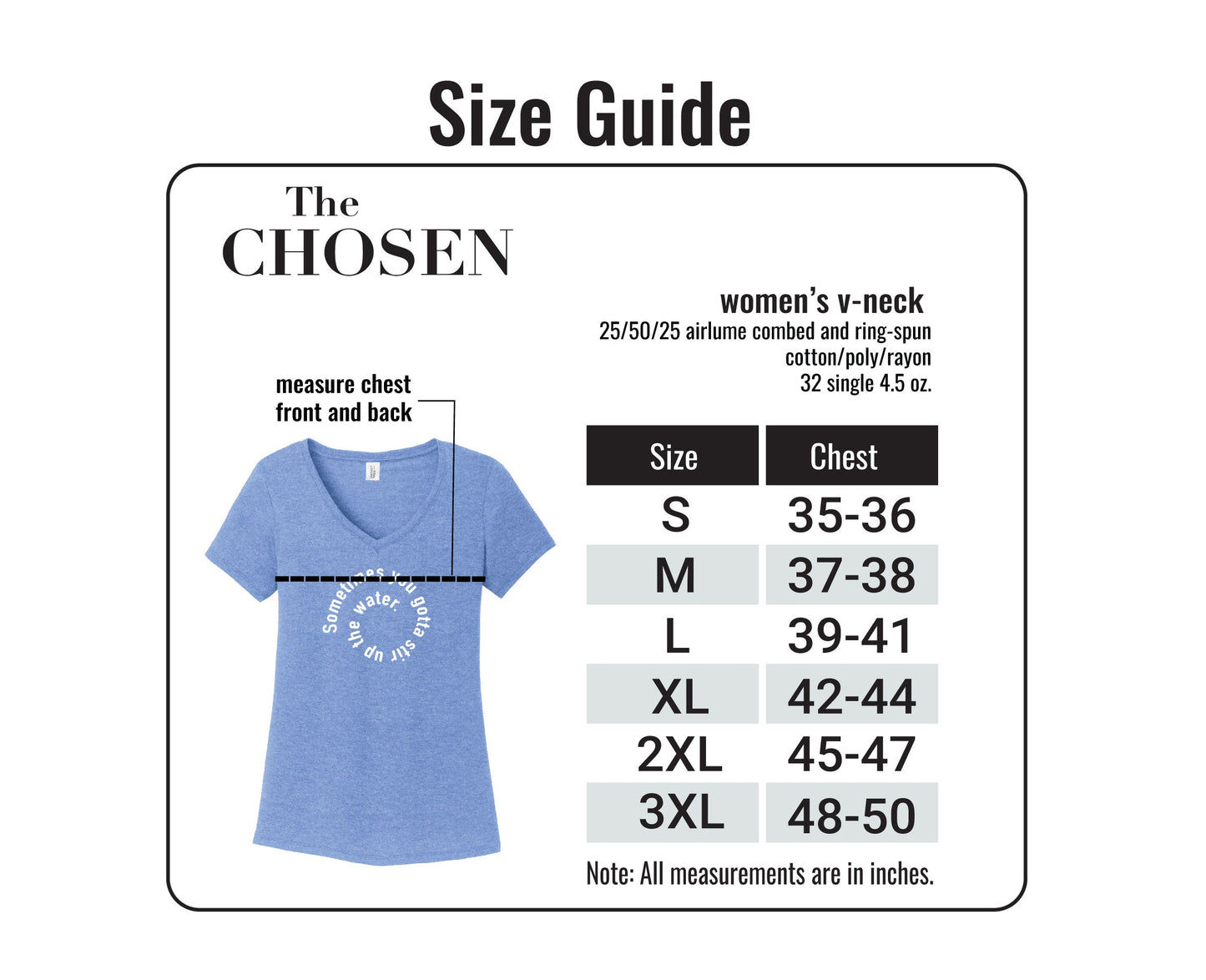 "Stir Up The Water" Chosen Women's V-Neck