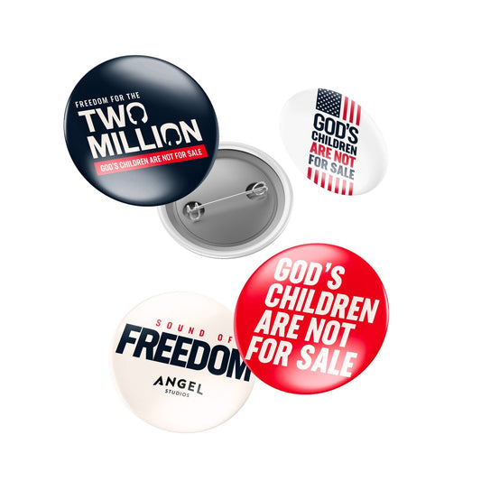 Sound of Freedom Buttons - Pack of 4
